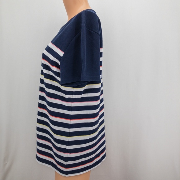 Croft & Barrow Short Sleeve Classic Tee Womens Size XL Navy Stripes EUC - Picture 3 of 10